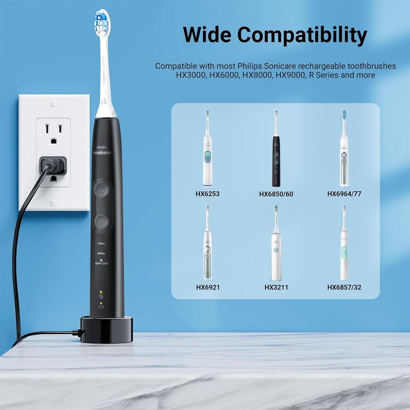 MEROM Replacement Charger Base for HX5100 HX6100 - Charger Compatible with Philips Sonicare Protective Clean 5300 HX6000 HX8000 HX9000 Electric Toothbrush Charging Dock - Image 2